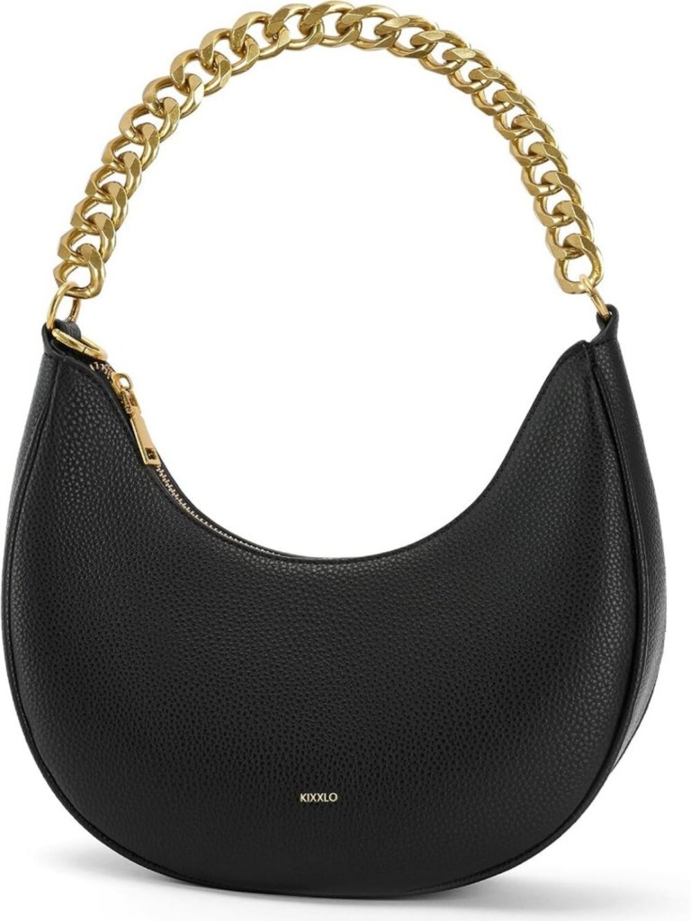 Chic Small Leather Shoulder Bag with Chain Hardware - Stylish Women's Purse